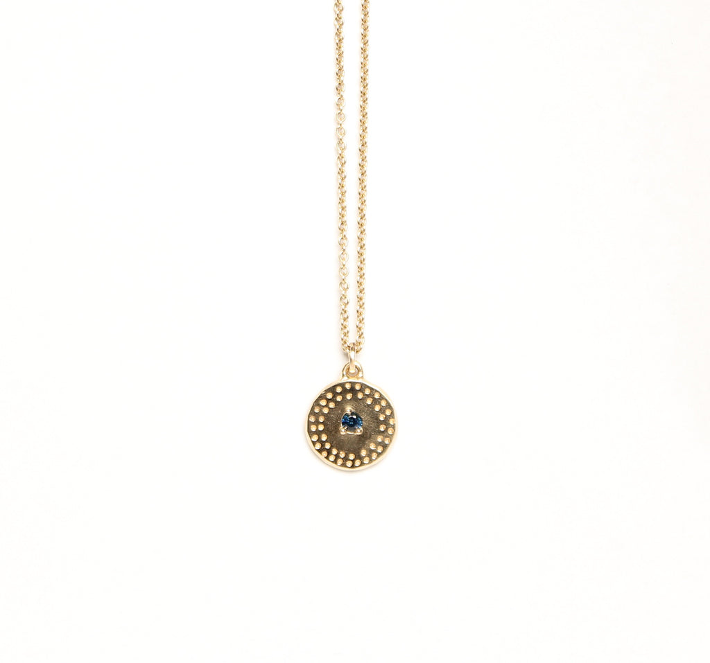 Fortunes Necklace 9ct Yellow Gold and Navy